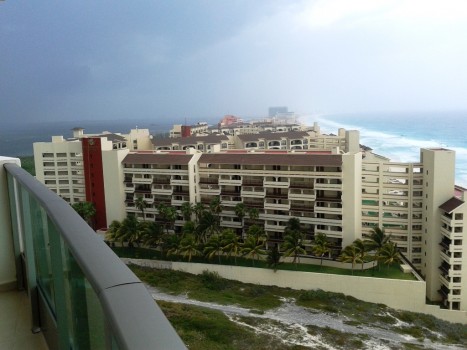 Cancun - widok na lagunę i ocean